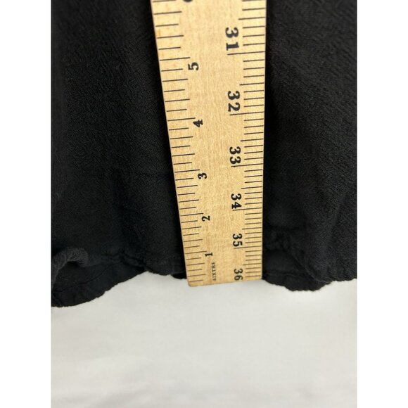 OH MY GAUZE Skirt Size 1 Crinkle Mermaid Flared Maxi A-Line Elastic Waist Black - Picture 6 of 11